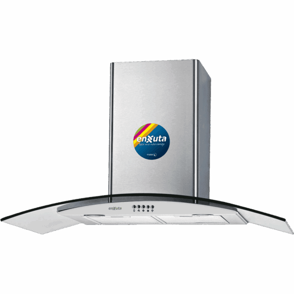 Campana 90cm de Acero Inoxidable con Vidrio y extracción de 750m3/h
