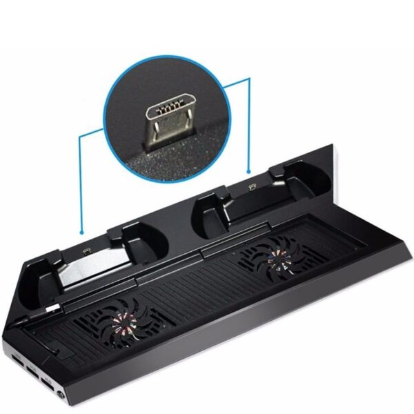 Soporte vertical con Fan cooler para consolas Playstation 4 FAT - Imagen 2