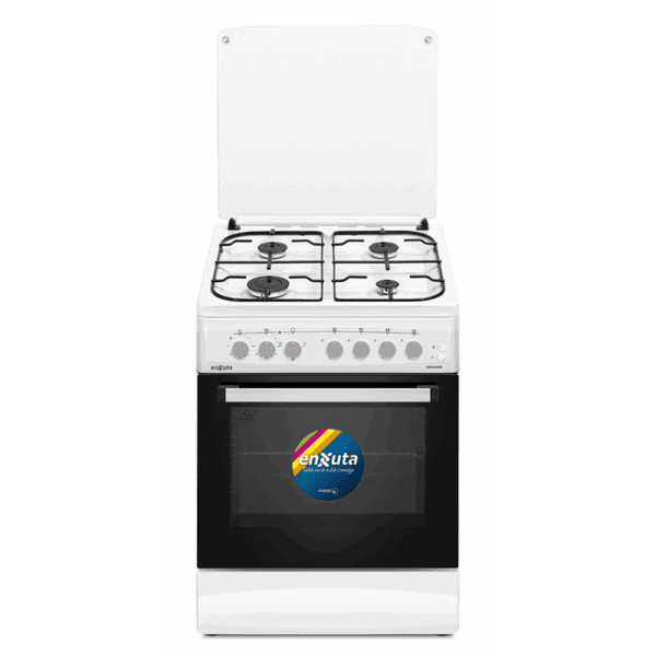 Cocina Combinada 4 Hornallas Blanca 60x60 con Convección