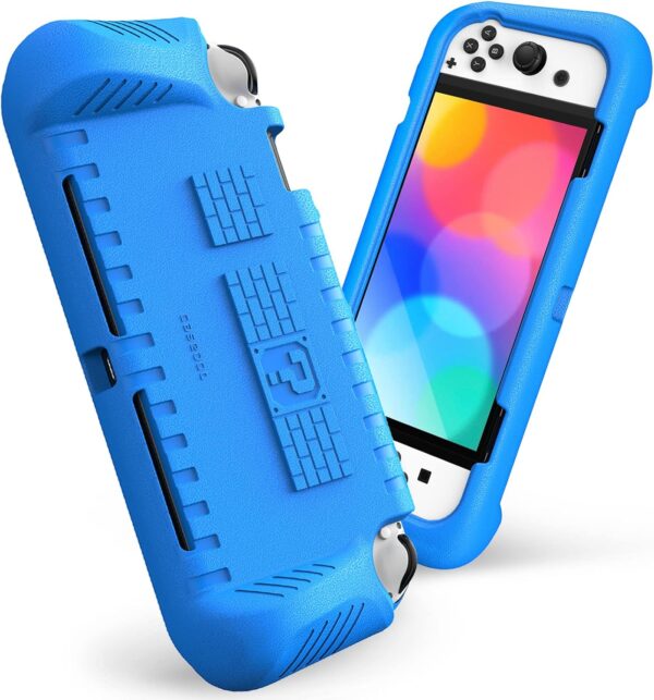 Funda anti golpes azul para consolas Nintendo Switch Oled