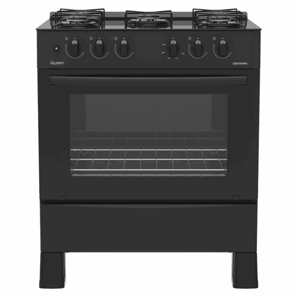 Cocina Supergas 5 Hornallas Mesada de Vidrio Negra y Termocupla Queen