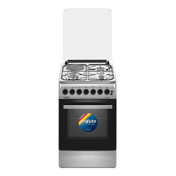 Cocina Combinada 3 Hornallas y 1 Disco Eléctrico Inox 50x60