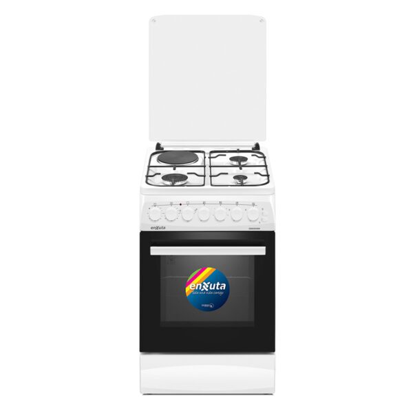 Cocina Combinada 3 Hornallas y 1 Disco Eléctrico Blanca 50x60