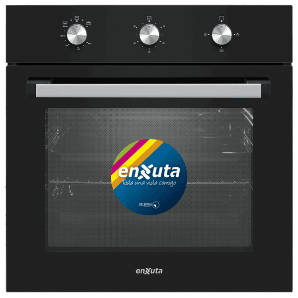 Horno a Gas de Empotrar Negro con Convección