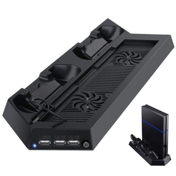 Soporte vertical con Fan cooler para consolas Playstation 4 FAT