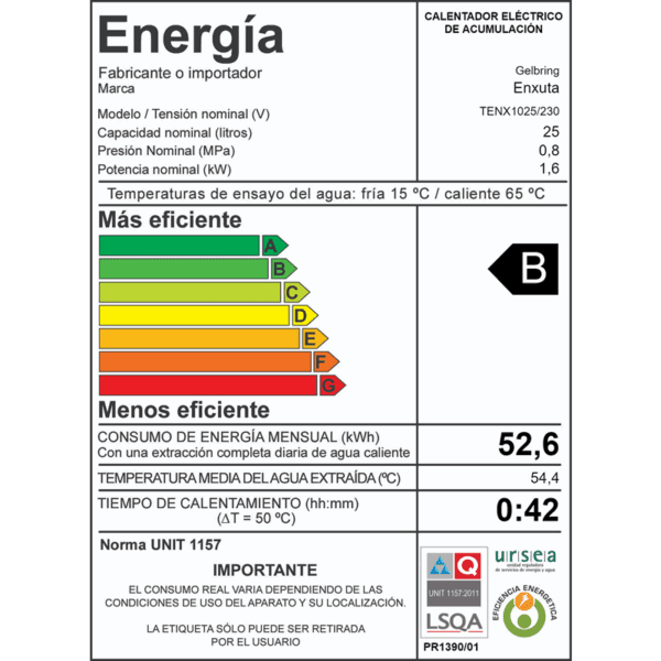 Termotanque de Acero 25 Litros línea Prisma - Imagen 2