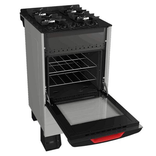 Cocina Supergas 4 Hornallas Titanio, Mesada de Vidrio, Hierro Fundido y Termocupla - Imagen 2