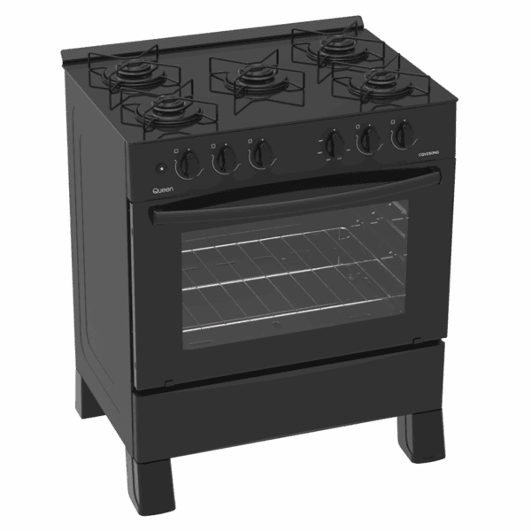 Cocina Supergas 5 Hornallas Mesada de Vidrio Negra y Termocupla Queen - Imagen 2