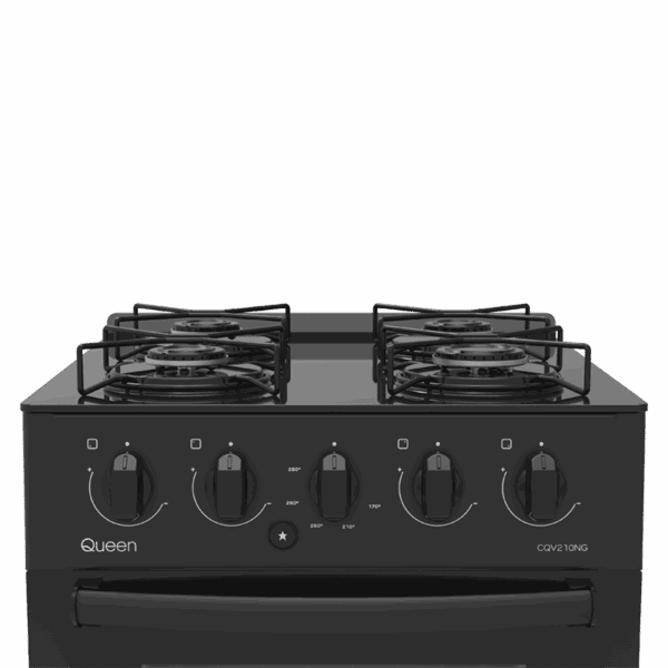Cocina Supergas 4 Hornallas Mesada de Vidrio Negra y Termocupla Queen - Imagen 3