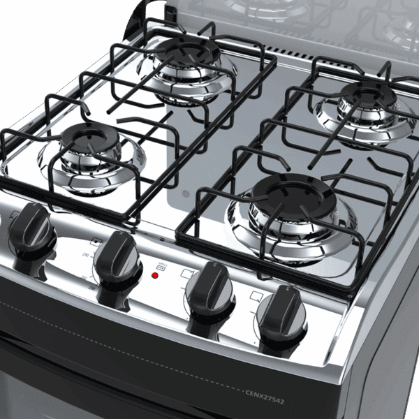 Cocina Supergas 4 Hornallas Negra con Termocupla y Grill - Imagen 3