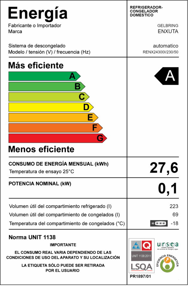 Refrigerador Frío Seco 292 Litros Inox - Imagen 3