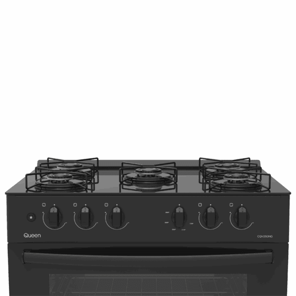 Cocina Supergas 5 Hornallas Mesada de Vidrio Negra y Termocupla Queen - Imagen 3