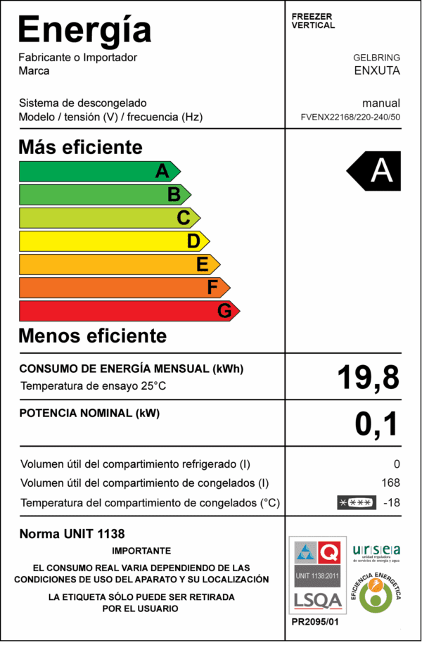Freezer Vertical 168 Litros Blanco Frío Húmedo - Imagen 4