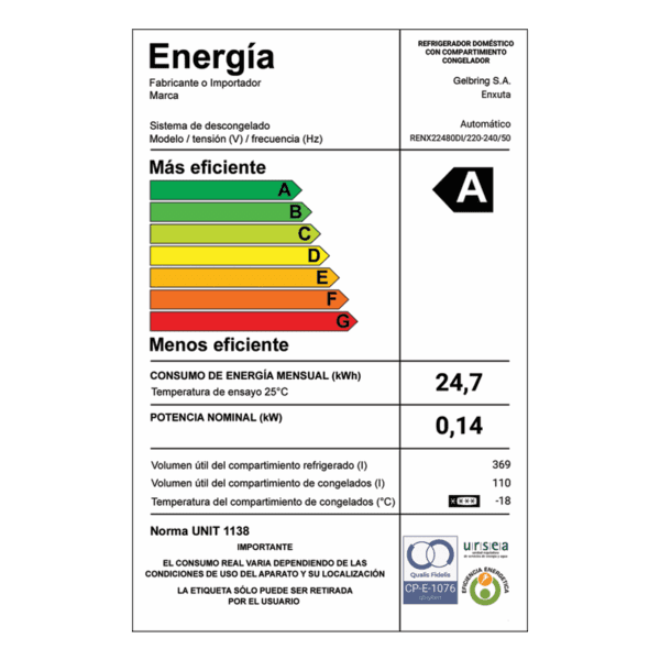 Refrigerador Frío Seco Inverter 477 Litros Inox con Dispensador - Imagen 5
