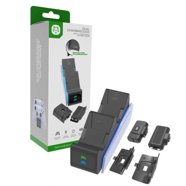 Estación de carga + 2 baterías para joystick Xbox series / X-one