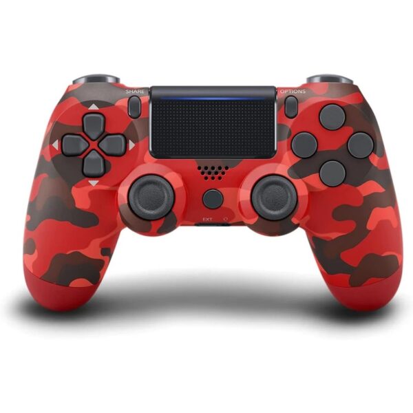 Joystick inalámbrico bluetooth compatible con PS4 / PC camo rojo