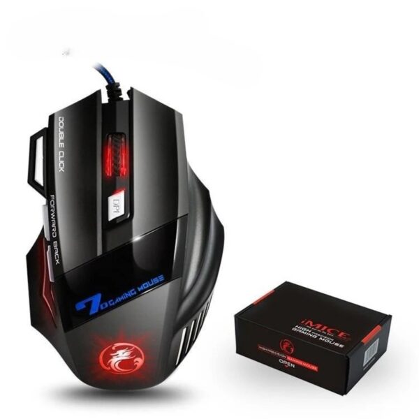 Mouse Gaming mice Silent Wired, 2400 DPI, 7 botones, USB - Imagen 2