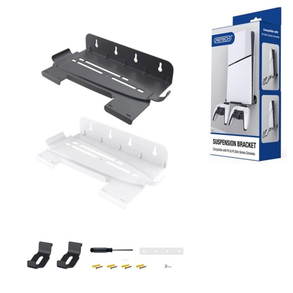 Soporte de pared color negro PGTECH para consolas PlayStation 5