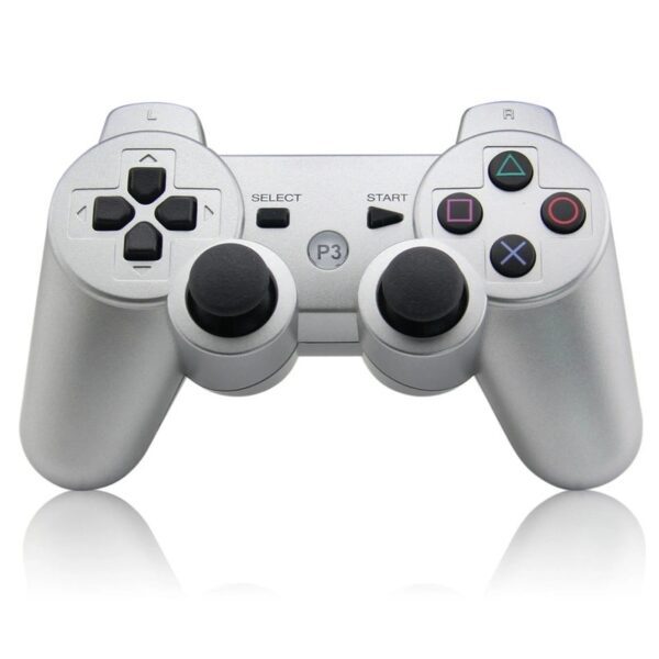 Joystick inalámbrico bluetooth compatible PS3 color plateado