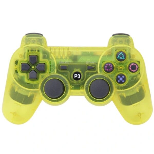 Joystick inalámbrico bluetooth compatible PS3 color amarilo cristal