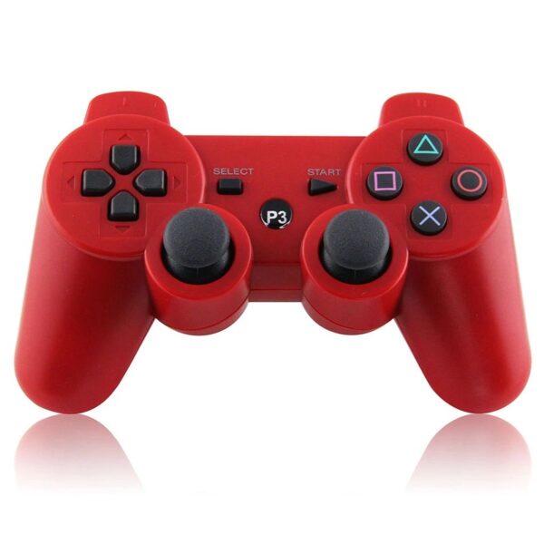 Joystick inalámbrico bluetooth compatible PS3 color rojo