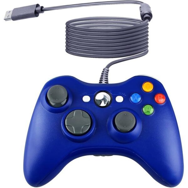Joystick cableado compatible con Xbox 360 / PC color azul - Imagen 2