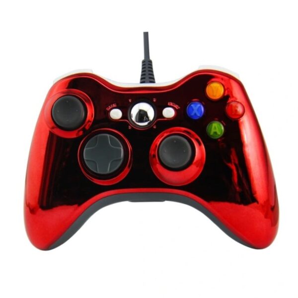Joystick cableado compatible con Xbox 360 / PC color rojo cromado
