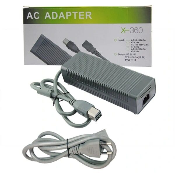 Fuente, transformador para consola Xbox 360 Fat