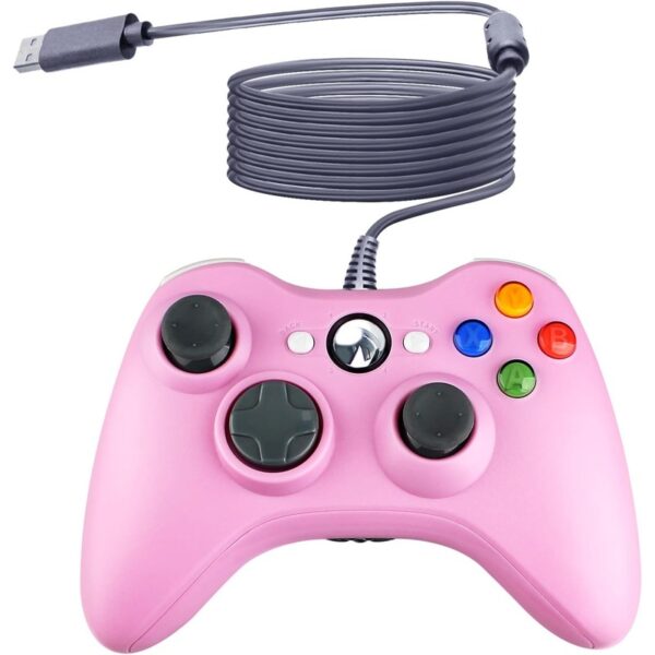 Joystick cableado compatible con Xbox 360 / PC color rosa - Imagen 2