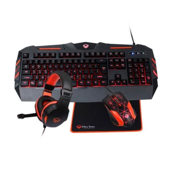Combo 4 IN 1 Teclado+ Mouse + Mousepas + Auriculares Meetion C500 - Imagen 2