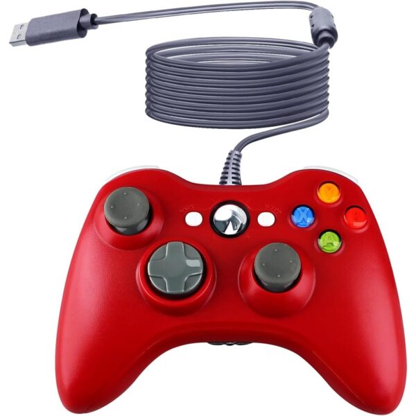 Joystick cableado compatible con Xbox 360 / PC color rojo - Imagen 2
