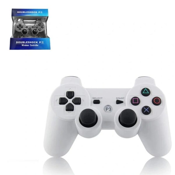 Joystick inalámbrico bluetooth compatible PS3 color blanco - Imagen 2