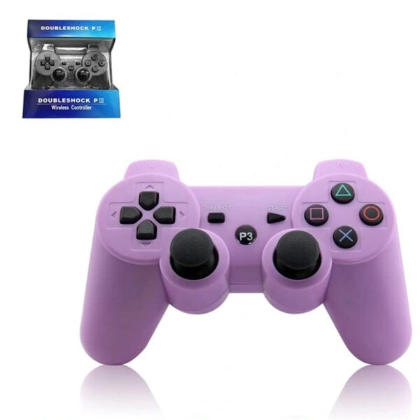 Joystick inalámbrico bluetooth compatible PS3 color lila - Imagen 2