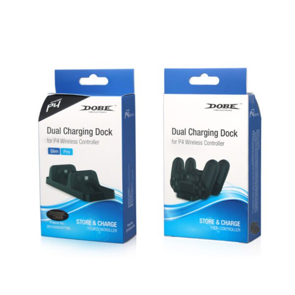 Base de carga para dos Joystick de PS4 Dobe TP4-002 Negro - Imagen 4