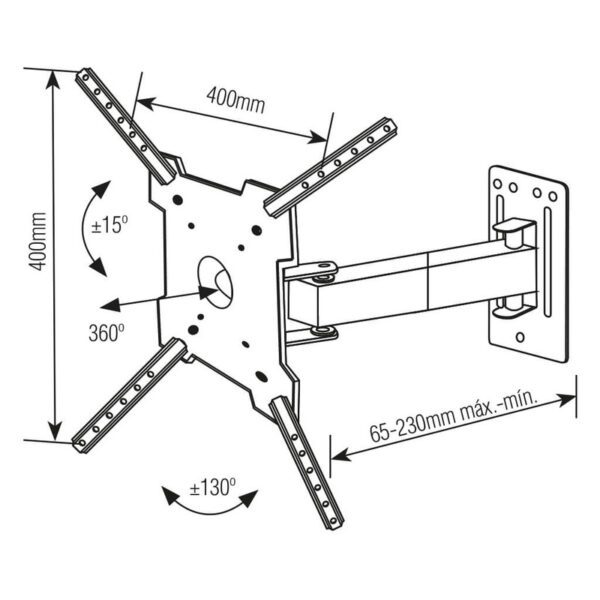 Soporte de pared con movimiento para TV 10"-55" - Imagen 2