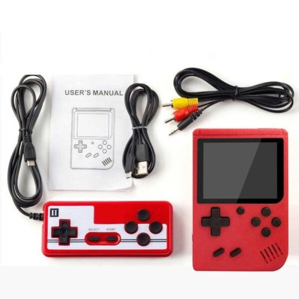 Consola retro portátil con gamepad 400 in 1 color rojo - Imagen 2