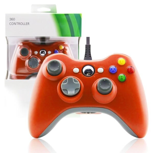 Joystick cableado compatible con Xbox 360 / PC color naranja - Imagen 3