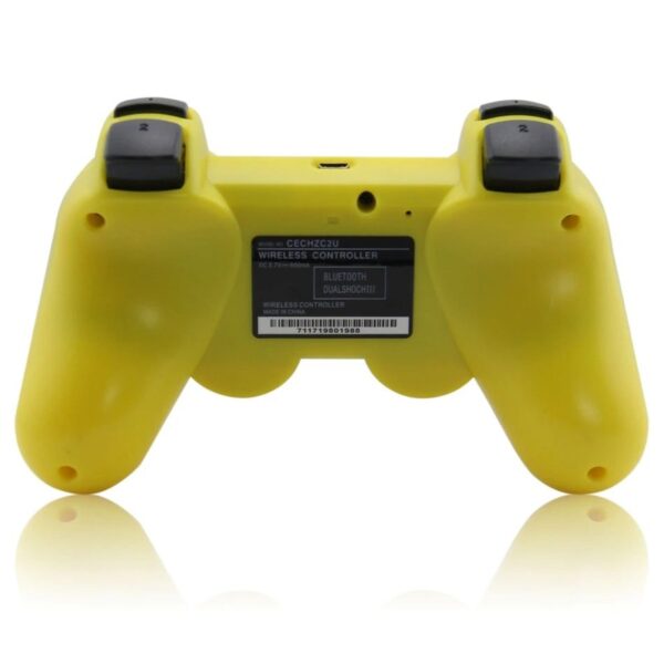 Joystick inalámbrico bluetooth compatible PS3 color amarillo - Imagen 3