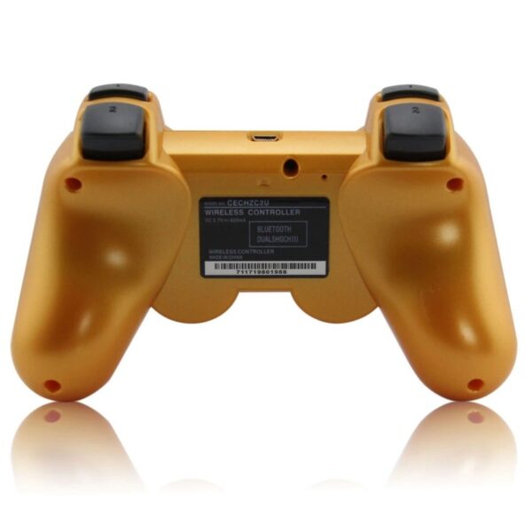 Joystick inalámbrico bluetooth compatible PS3 color dorado - Imagen 3