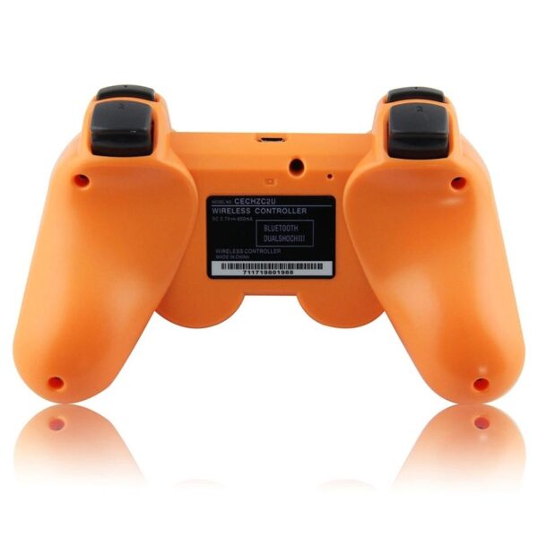 Joystick inalámbrico bluetooth compatible PS3 color naranja - Imagen 3