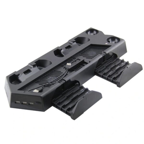 Soporte para PS4/SLIM/PRO con cooler+ compartimiento para 14 game - Imagen 3