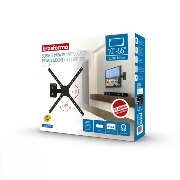 Soporte de pared con movimiento para TV 10"-55" - Imagen 3