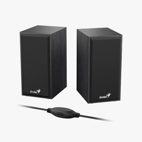 Parlante para PC Genius SP-HF180 USB de madera color negro - Imagen 2