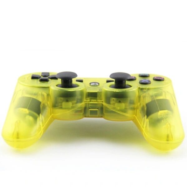 Joystick inalámbrico bluetooth compatible PS3 color amarilo cristal - Imagen 4
