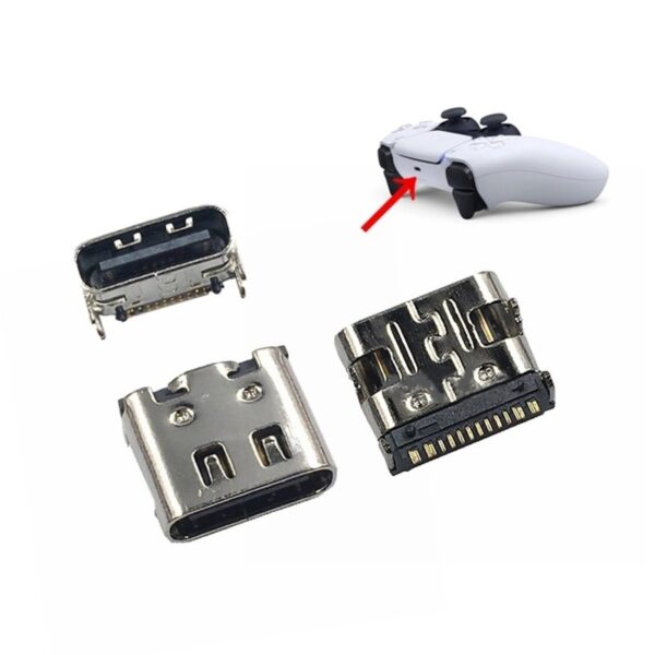 Puerto de carga tipo C para mando PS5 V1.0 nuevo OEM - Imagen 4