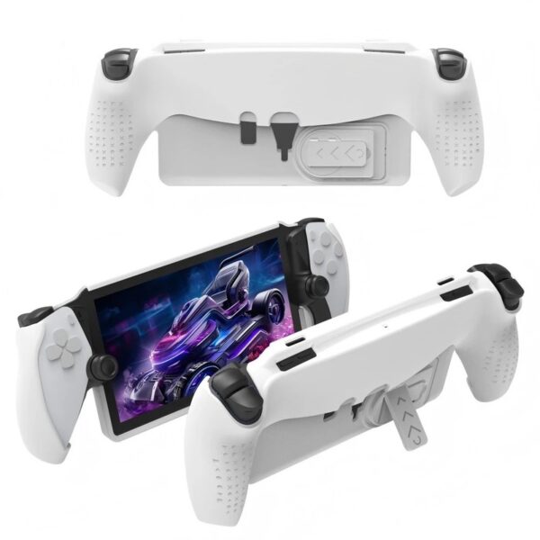 Funda protectora de silicona blanca para Playstation 5 Portal - Imagen 3