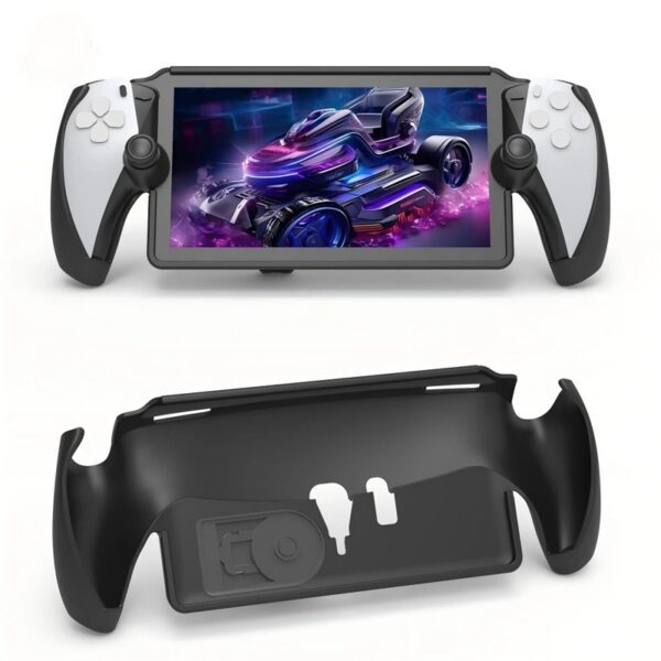 Funda protectora de silicona negra para Playstation 5 Portal - Imagen 3