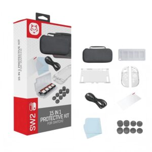 Funda, Kit protector 15 en 1 para Nintendo Switch 2