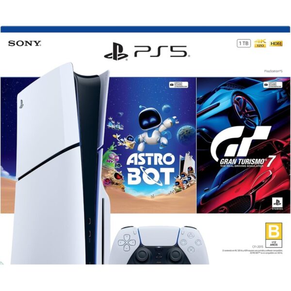 PlayStation 5 Slim con lectora Astro Bot + Gran Turismo 7 - Imagen 2