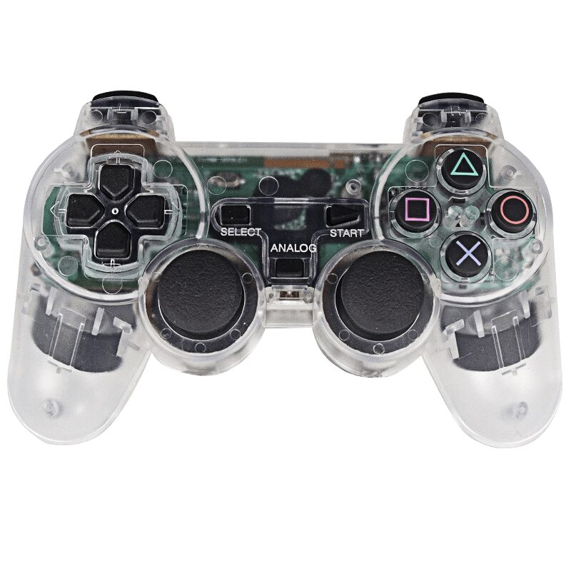 Joystick inalámbrico compatible con PS2 color transparente
